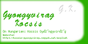 gyongyvirag kocsis business card